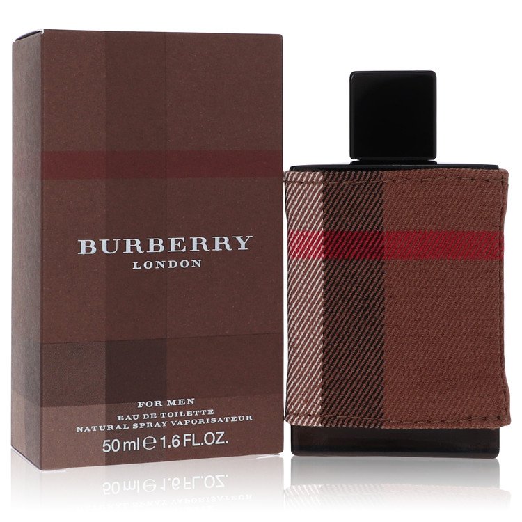 Burberry London men's eau de toilette with packaging on a white background