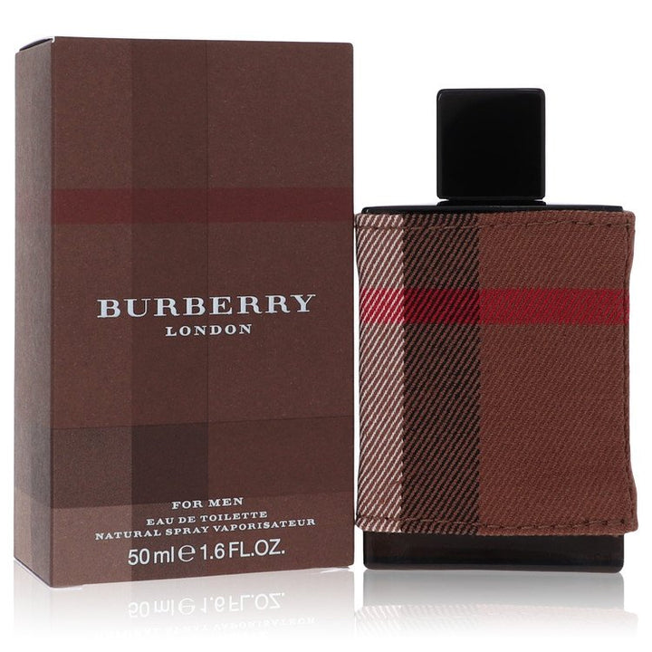 Burberry London men's eau de toilette with packaging on a white background