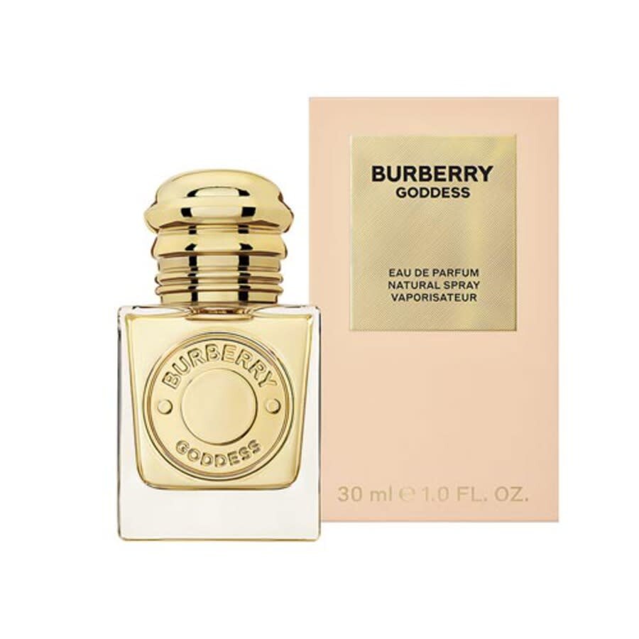 image showing the bottle and packaging for Burberry Goddess Perfume By Burberry Eau De Parfum Refillable Spray 30ml