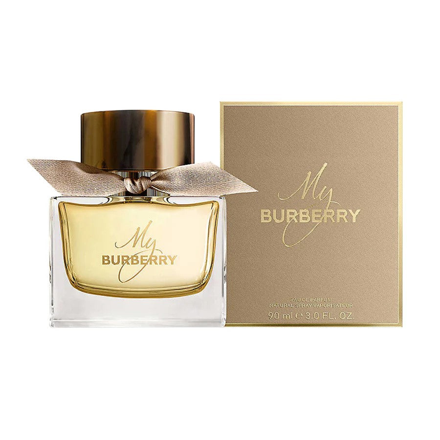 image showing the bottle and packaging for My Burberry Perfume By Burberry Eau De Parfum Spray 90ml