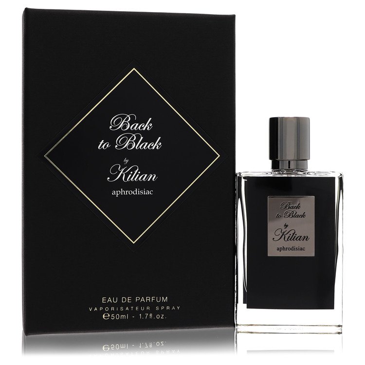 image showing the bottle and packaging for Back to Black Aphrodisiac Perfume by Kilian Eau De Parfum Spray  50ml