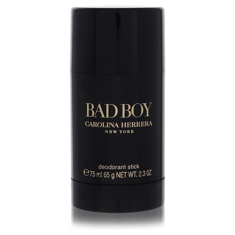 image showing the bottle and packaging for Bad Boy Cologne By Carolina Herrera Deodorant Stick 68ml