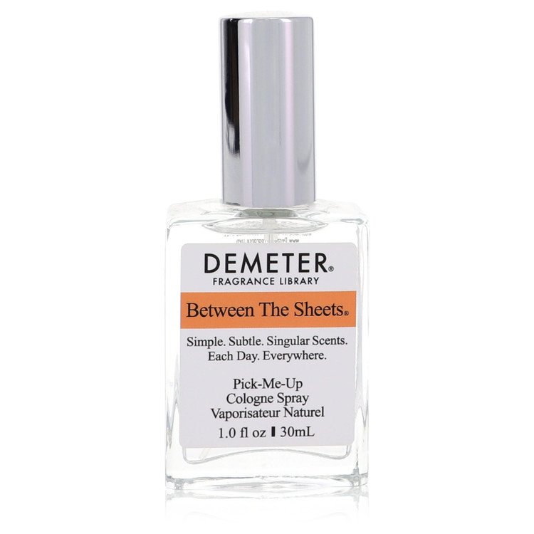 Demeter cologne spray bottle on a white background
