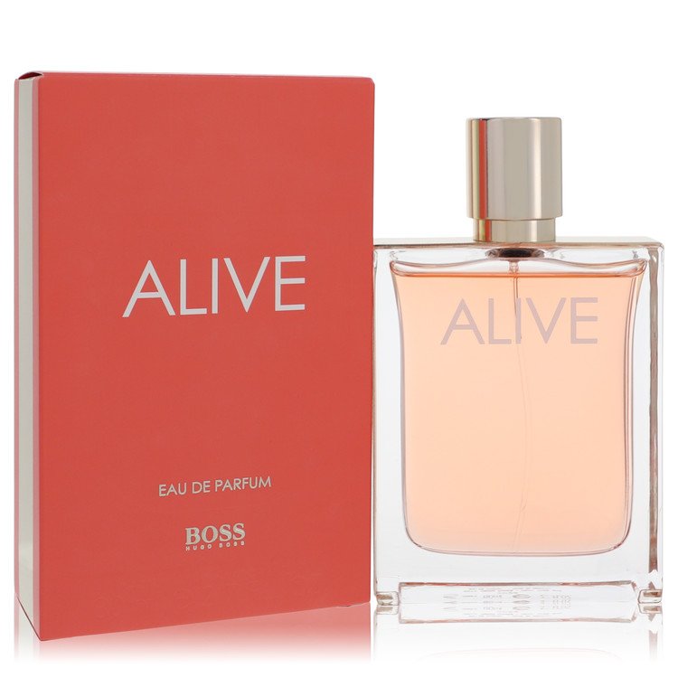 BOSS ALIVE perfume bottle and packaging on a white background
