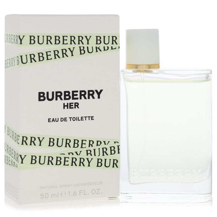 Burberry Her Eau de Toilette bottle and packaging on a white background