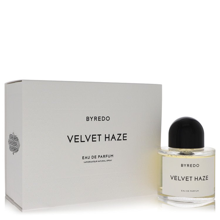 image showing the bottle and packaging for Byredo Velvet Haze Perfume by Byredo Eau De Parfum Spray (Unisex)  100ml