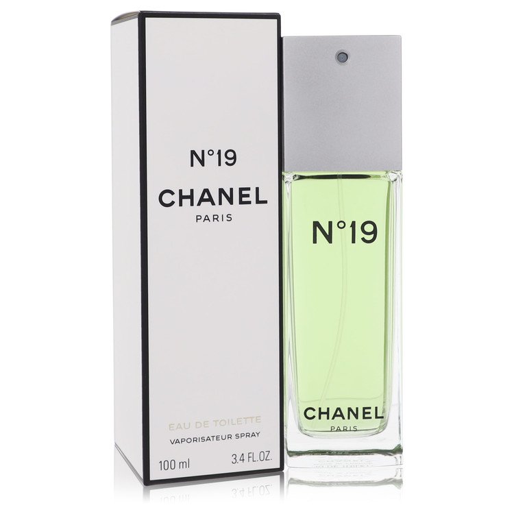 image showing the bottle and packaging for Chanel Number 19 Perfume by Chanel EDP Spray 100ml