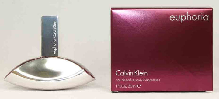 Calvin Klein Euphoria perfume bottle and packaging on a white background
