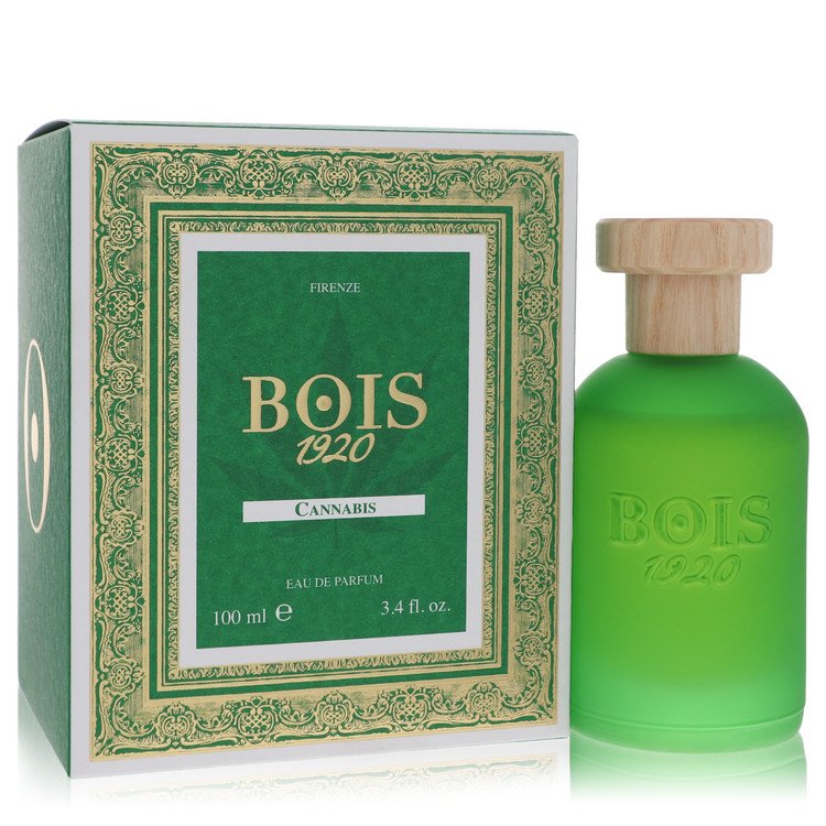 image showing the bottle and packaging for Bois 1920 Cannabis Cologne By Bois 1920 Eau De Parfum Spray (Unisex) 100ml