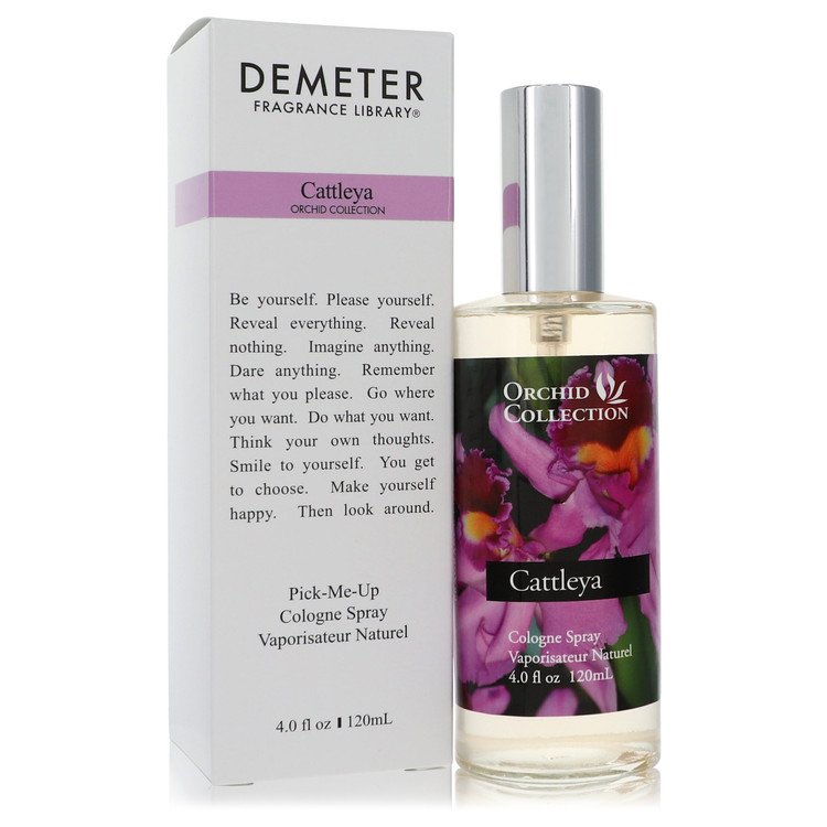 image showing the bottle and packaging for Demeter Cattleya Orchid Perfume by Demeter Cologne Spray (Unisex)  120ml