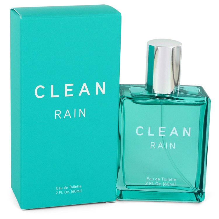 image showing the bottle and packaging for Clean Rain Perfume By Clean Eau De Toilette Spray 60ml