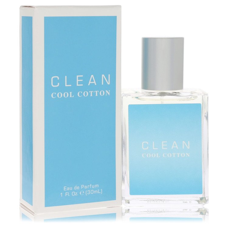image showing the bottle and packaging for Clean Cool Cotton Cologne By Clean Eau De Parfum Spray 30ml