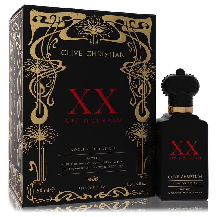 image showing the bottle and packaging for Clive Christian XX Art Nouveau Papyrus Perfume by Clive Christian Eau De Parfum Spray  50ml