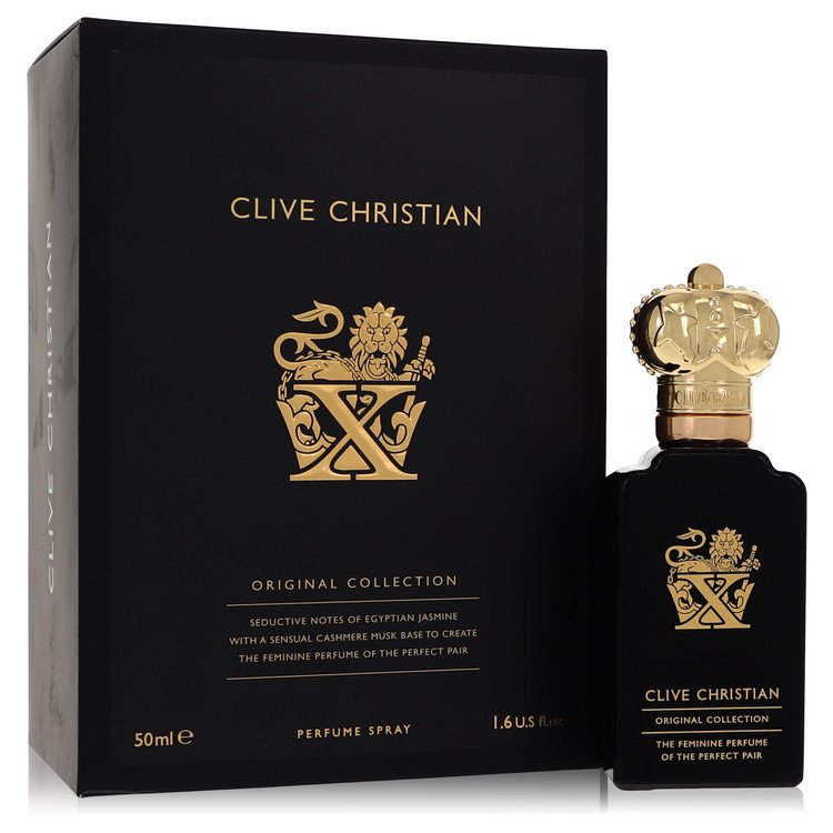 Clive Christian perfume bottle and packaging on a white background