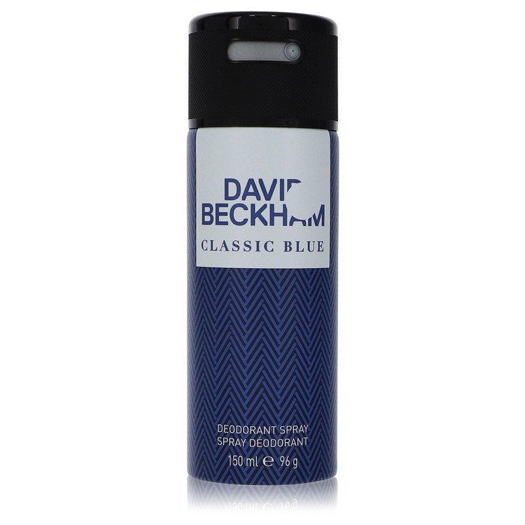 image showing the bottle and packaging for David Beckham Classic Blue Cologne By David Beckham Deodorant Spray 150ml