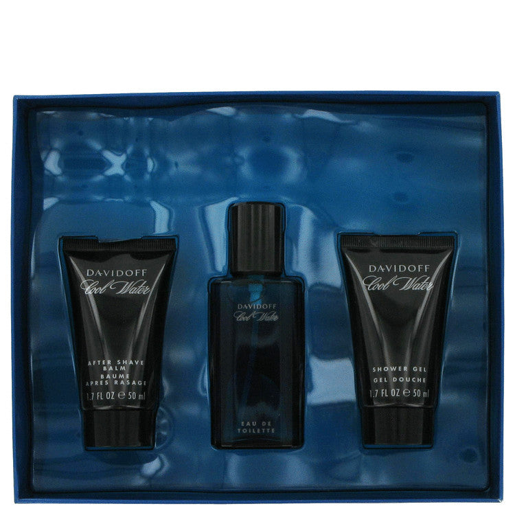 Cool Water Cologne By Davidoff Gift Set 40ml Eau De Toilette Spray + 50ml After Shave Balm + 50ml Shower Gel