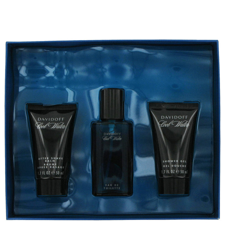 Cool Water Cologne By Davidoff Gift Set 40ml Eau De Toilette Spray + 50ml After Shave Balm + 50ml Shower Gel