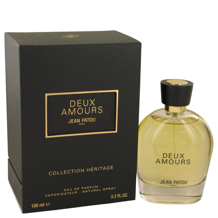 image showing the bottle and packaging for Deux Amours Perfume By Jean Patou Eau DE Parfum Spray 100ml