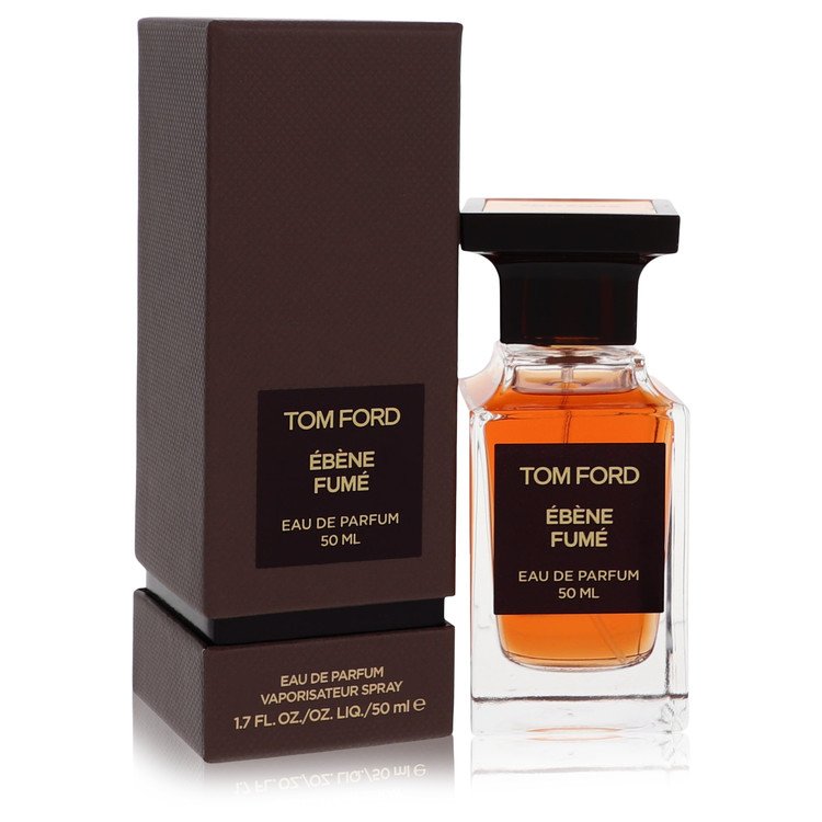 image showing the bottle and packaging for Tom Ford Ebene Fume Cologne By Tom Ford Eau De Parfum Spray (Unisex) 50ml