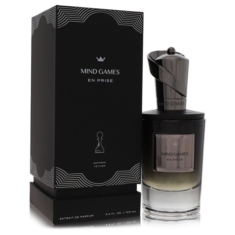 image showing the bottle and packaging for Mind Games En Prise Cologne by Mind Games Extrait De Parfum Spray (Unisex) 100ml
