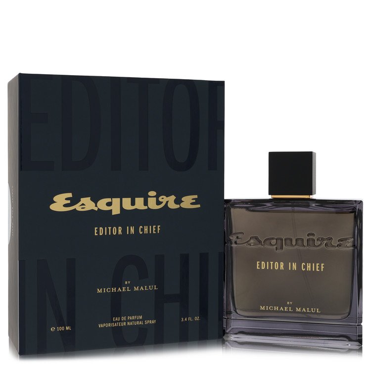 image showing the bottle and packaging for Esquire Editor In Chief Cologne By Michael Malul Eau De Parfum Spray 100ml