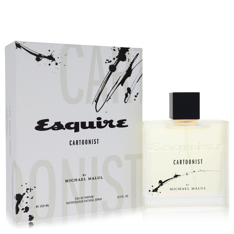 image showing the bottle and packaging for Esquire Cartoonist by Michael Malul Eau De Parfum Spray 100ml