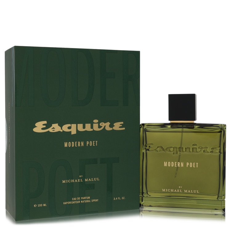 image showing the bottle and packaging for Esquire Modern Poet Cologne By Michael Malul Eau De Parfum Spray 100ml