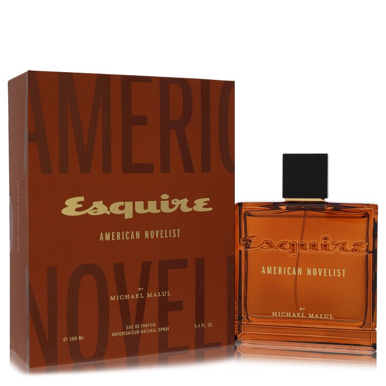 image showing the bottle and packaging for Esquire American Novelist Cologne by Michael Malul Eau De Parfum Spray  100ml