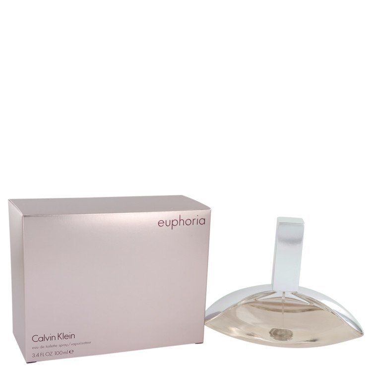Calvin Klein Euphoria perfume bottle and packaging on a white background