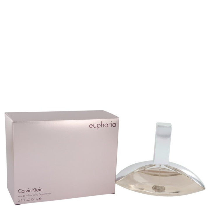 Calvin Klein Euphoria perfume bottle and packaging on a white background
