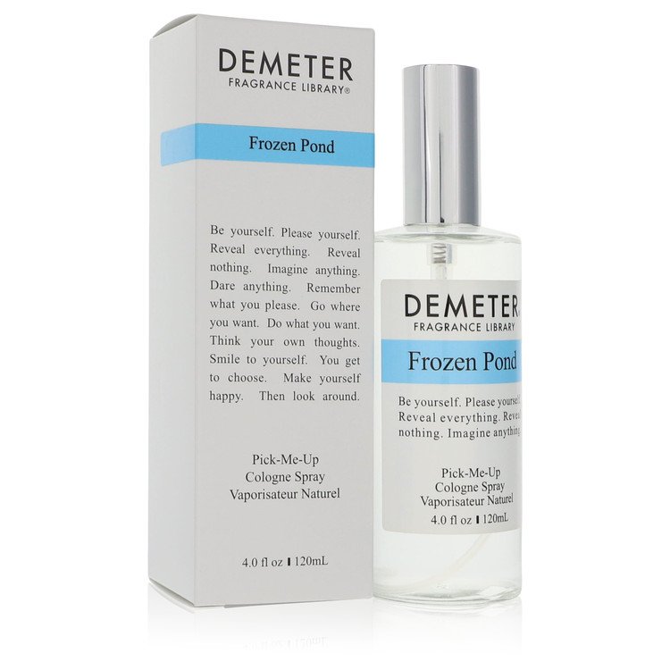 image showing the bottle and packaging for Demeter Frozen Pond Perfume By Demeter Cologne Spray (Unisex) 120ml