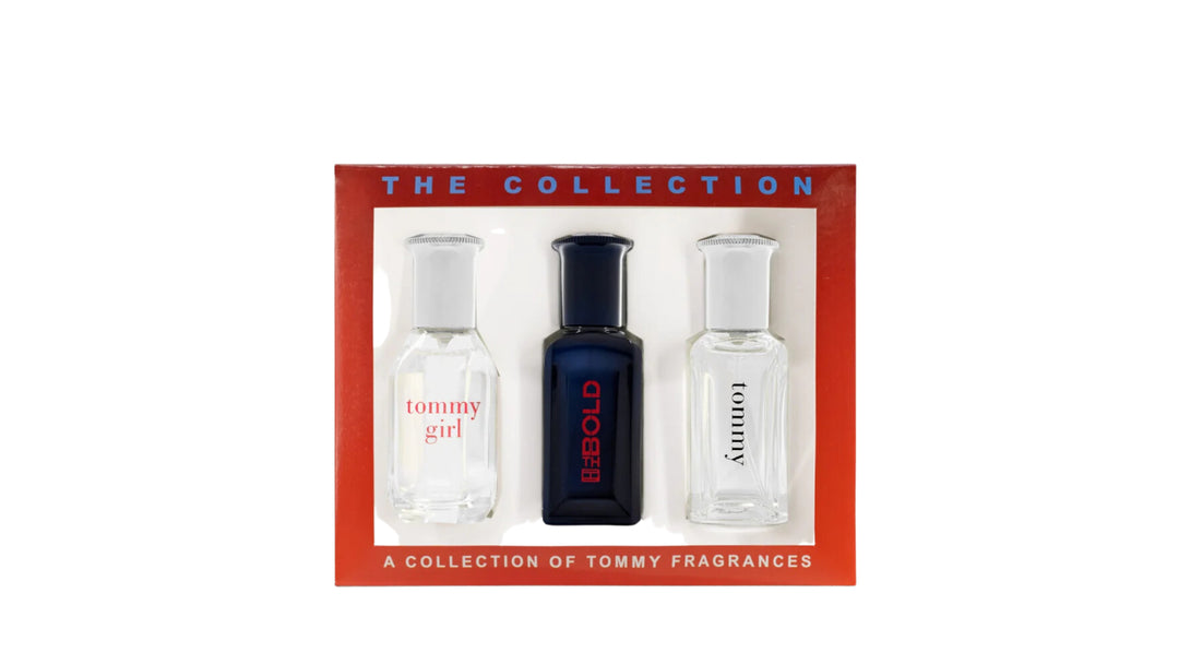 Image showing what you will get when you purchase Tommy Hilfiger Unisex Set   Tommy Girl 15Ml + Tommy 15Ml + Tommy Bold 15Ml