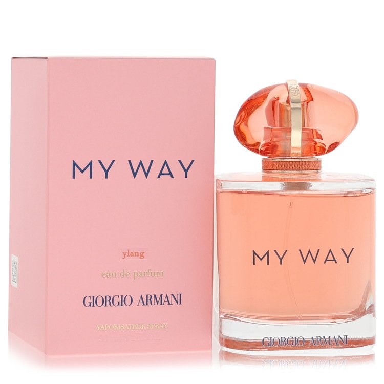 image showing the bottle and packaging for Giorgio Armani My Way Ylang Perfume By Giorgio Armani Eau De Parfum Spray 90ml