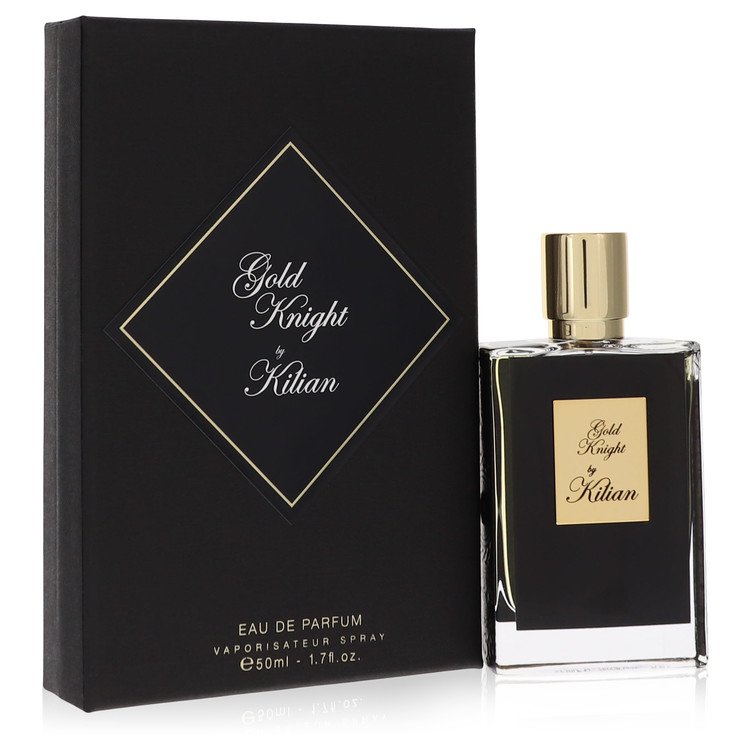 image showing the bottle and packaging for Kilian Gold Knight Cologne by Kilian Eau De Parfum Spray  50ml