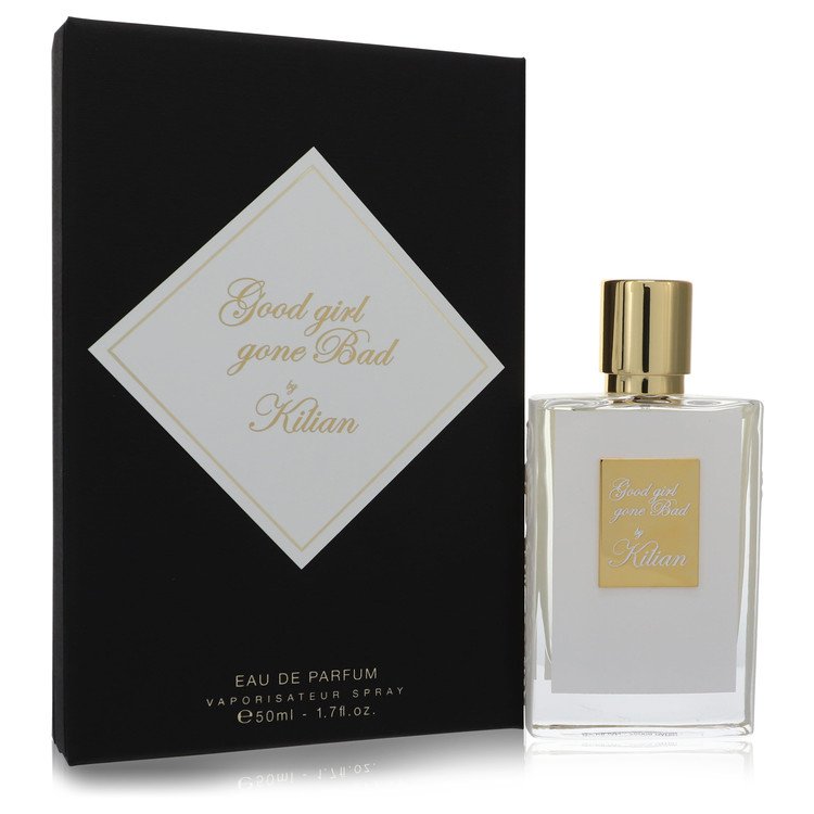 image showing the bottle and packaging for Good Girl Gone Bad Perfume By Kilian Eau De Parfum Spray 50ml