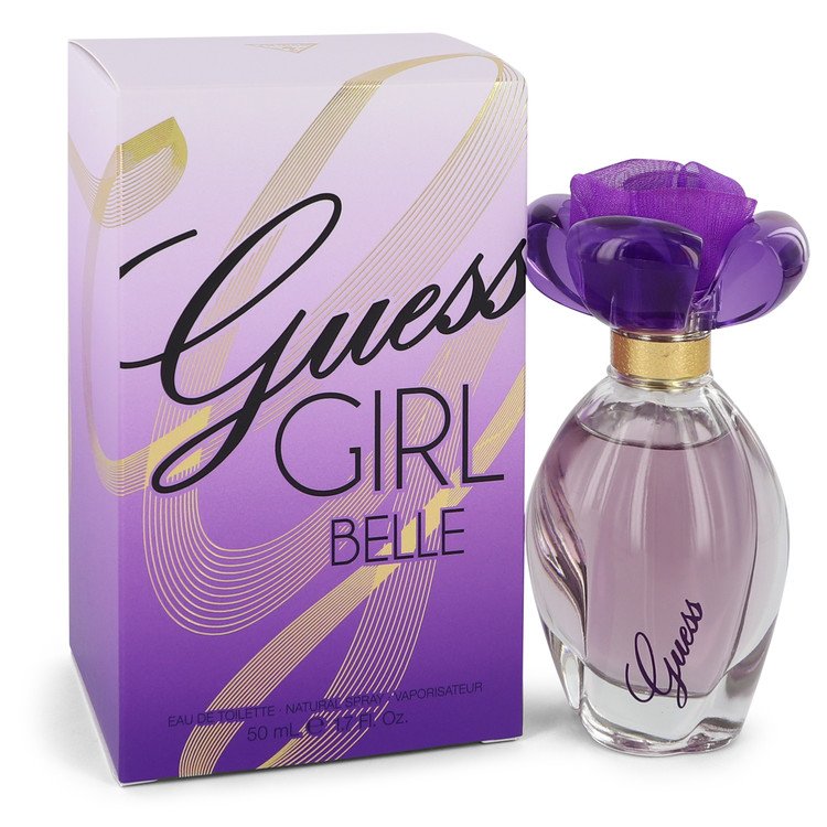 Guess Girl Belle perfume bottle and packaging on a white background