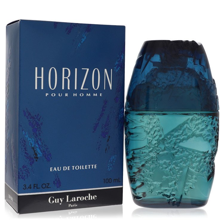 image showing the bottle and packaging for Horizon Cologne By Guy Laroche Eau De Toilette Spray 100ml