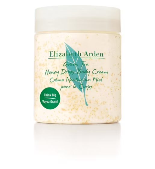 Elizabeth Arden Green Tea Honey Drops Body Cream jar on a white background