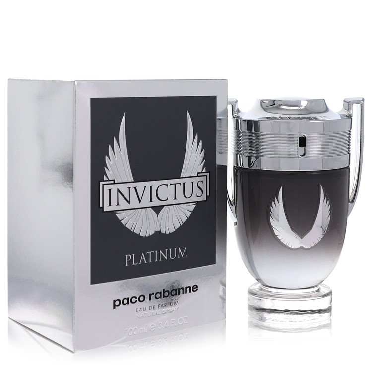 Image showing what you will get when you purchase Invictus Platinum Cologne By Paco Rabanne Eau De Parfum Spray