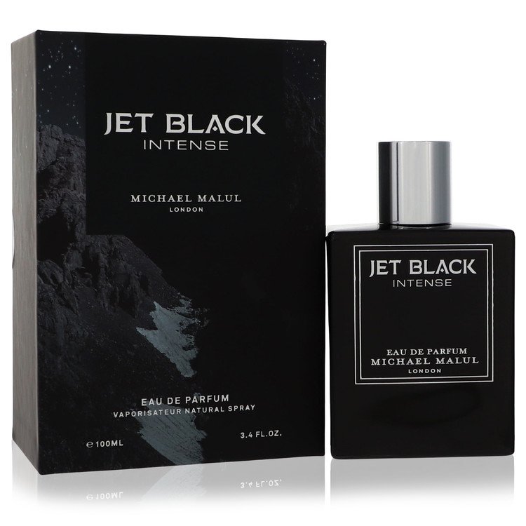 Image showing what you will get when you purchase Jet Black Intense Cologne By Michael Malul Eau De Parfum Spray
