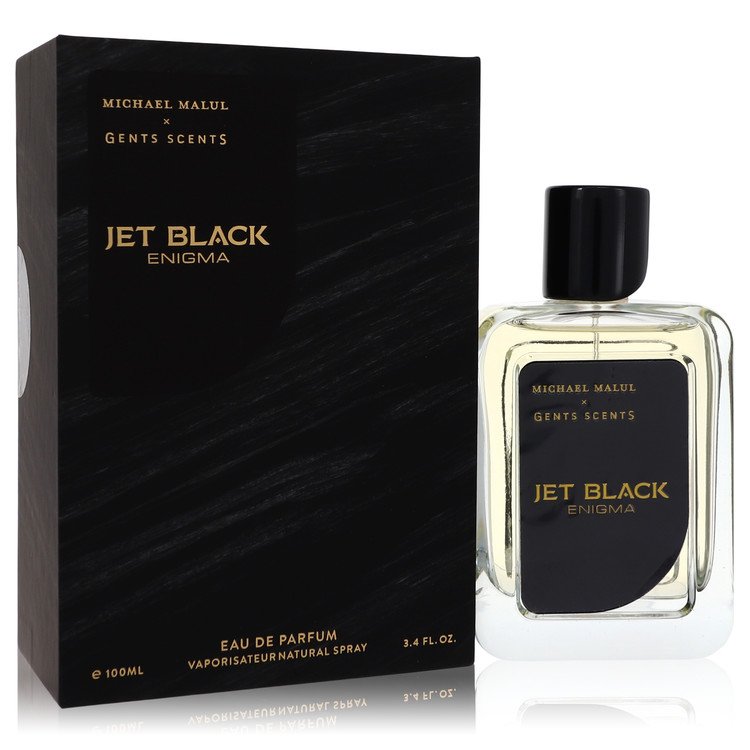 Image showing what you will get when you purchase Jet Black Enigma Cologne By Michael Malul Eau De Parfum Spray
