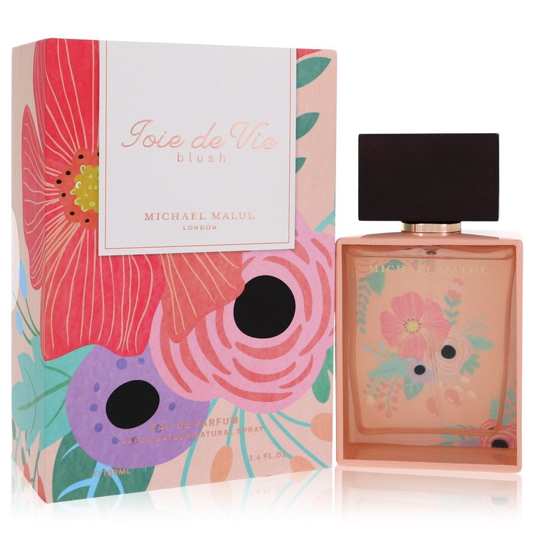 image showing the bottle and packaging for Joie De Vie Blush Perfume By Michael Malul Eau De Parfum Spray 100ml