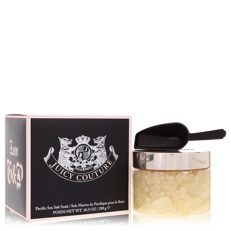 image showing the bottle and packaging for Juicy Couture Perfume by Juicy Couture Pacific Sea Salt Soak in Gift Box  298g