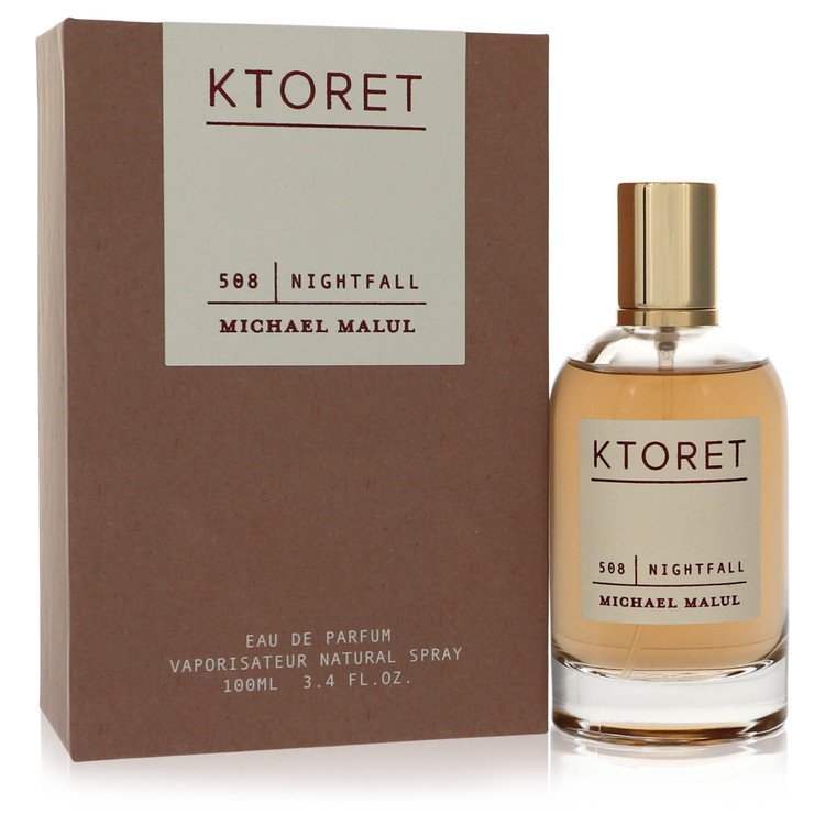 image showing the bottle and packaging for Ktoret 508 Nightfall Perfume by Michael Malul Eau De Parfum Spray  100ml