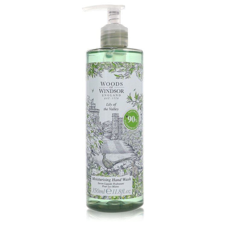 image showing the bottle and packaging for Lily Of The Valley (woods Of Windsor) Perfume By Woods of Windsor Hand Wash 350ml
