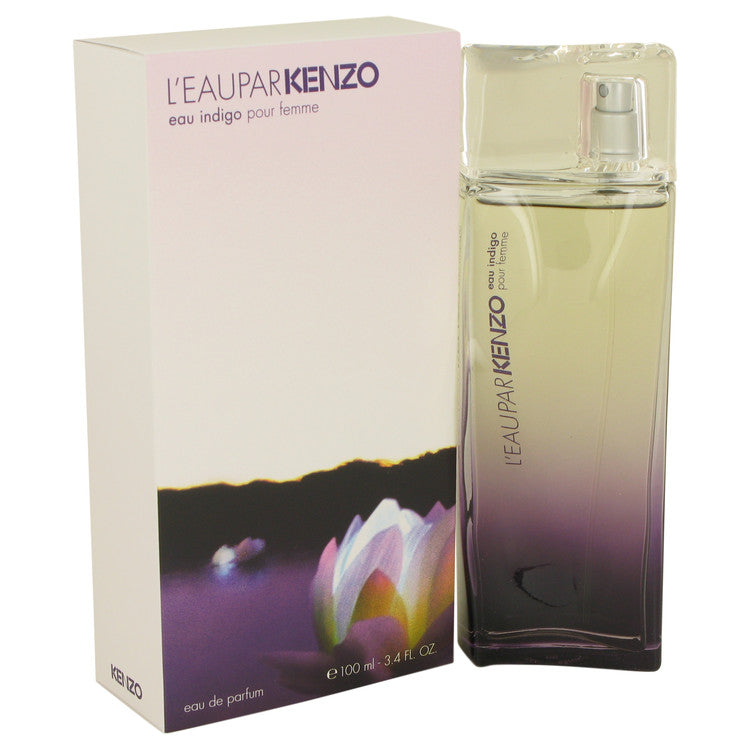 Kenzo L'Eau Par Kenzo eau indigo pour femme perfume bottle and packaging on a white background