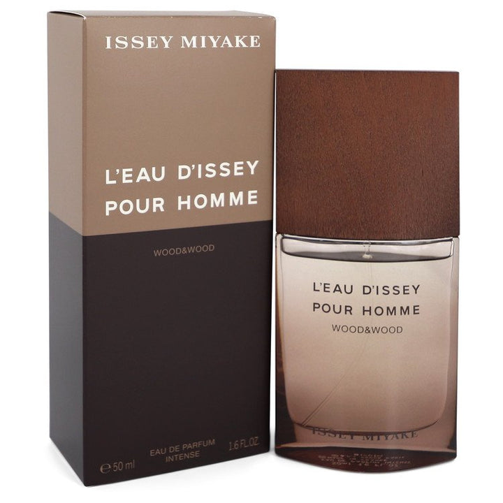 Issey Miyake L'Eau D'Issey Pour Homme Wood & Wood perfume bottle and packaging on a white background
