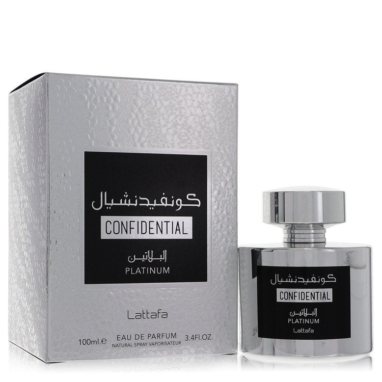 Lattafa Confidential Platinum Eau De Parfum Spray (Unisex)