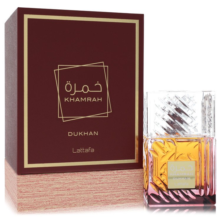 Image showing what you will get when you purchase Lattafa Khamrah Dukhan Cologne By Lattafa Eau De Parfum