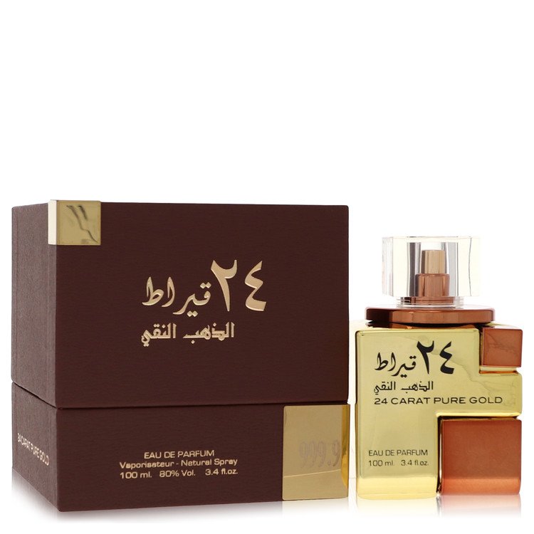 Image showing what you will get when you purchase Lattafa 24 Carat Pure Gold  By Lattafa - Eau De Parfum For Men